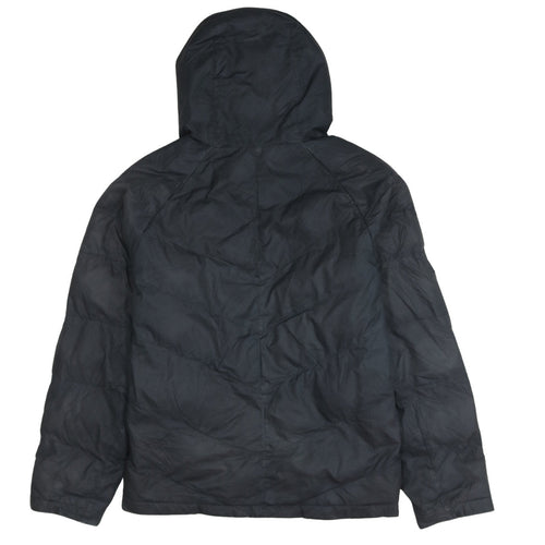Nike Boys Black Hooded Puffer Jacket Size 158 L Winter Coat