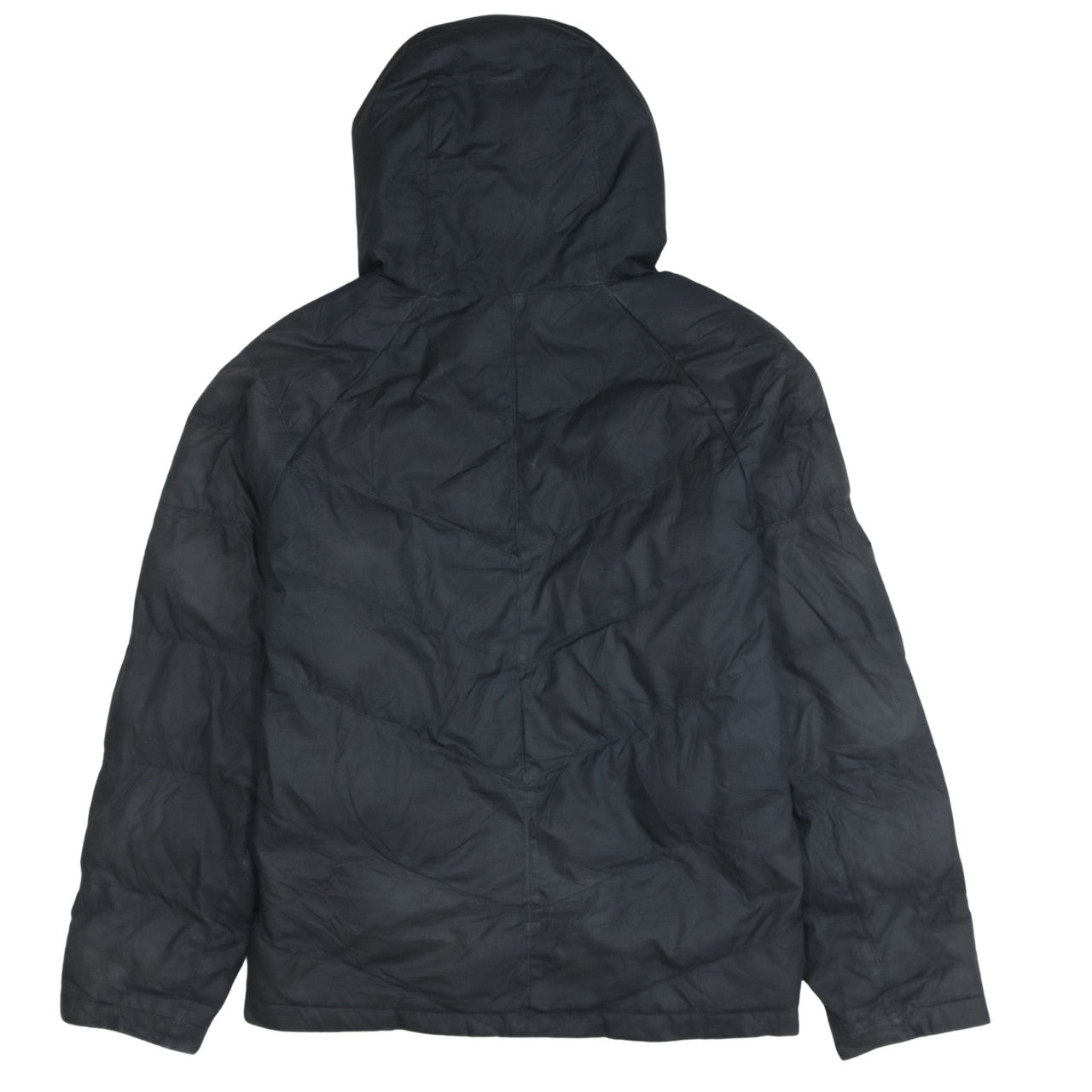 Nike Boys Black Hooded Puffer Jacket Size 158 L Winter Coat