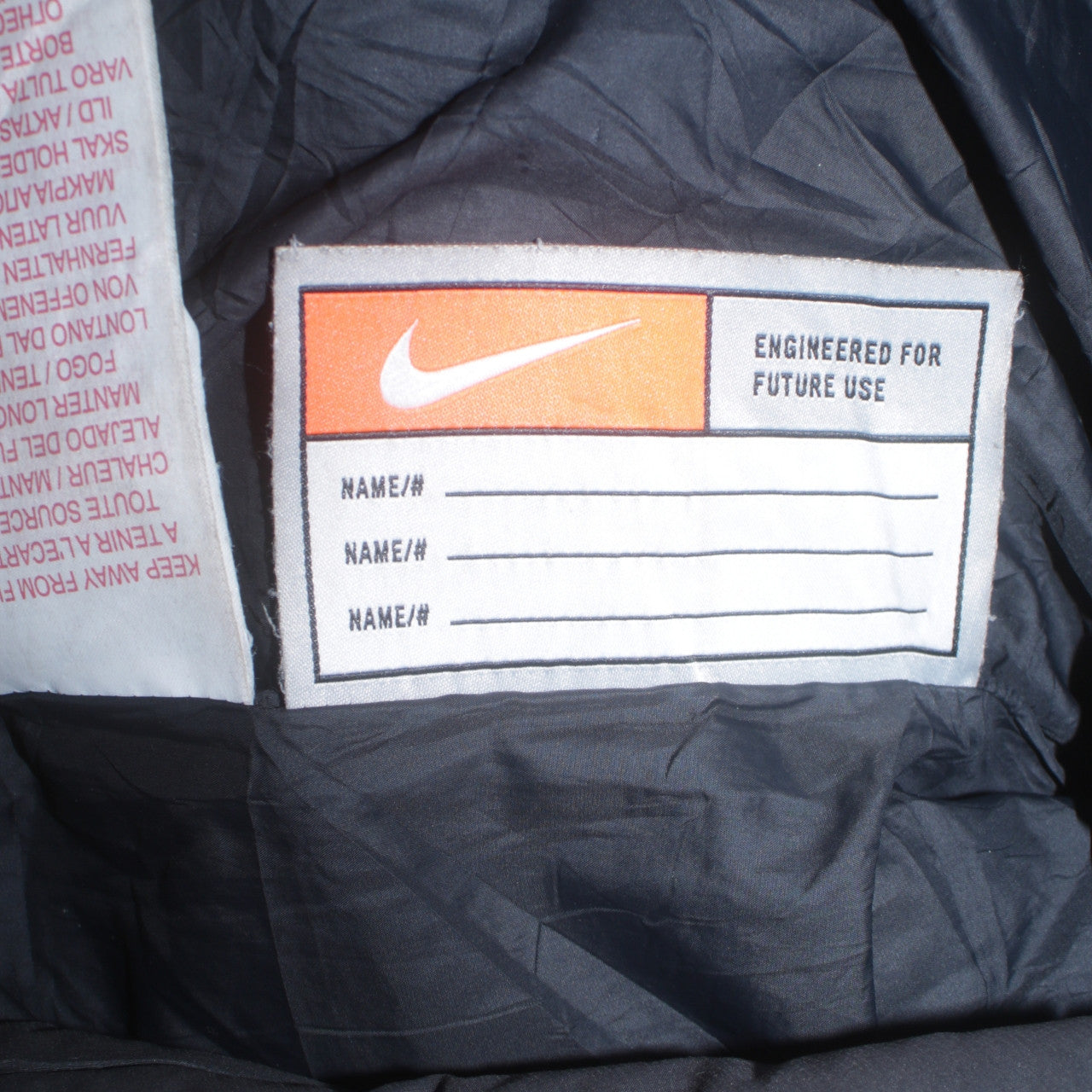 Nike Boys Black Hooded Puffer Jacket Size 158 L Winter Coat