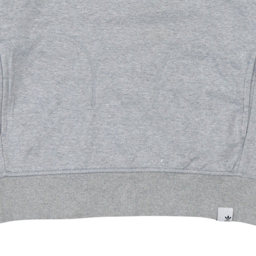 Adidas Men's Grey Crew Neck Pullover Sweatshirt Size M Regular Fit