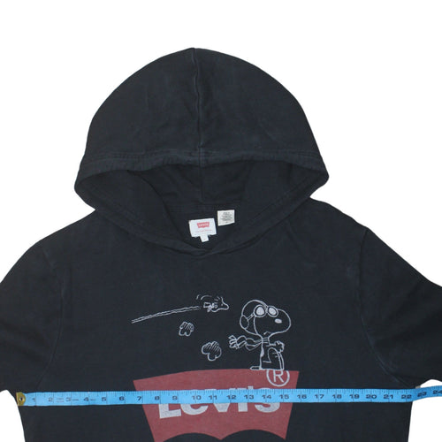Levi's Men's Black Large Pullover Hoodie Snoopy Graphic Print