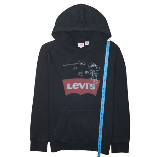 Levi's Men's Black Large Pullover Hoodie Snoopy Graphic Print