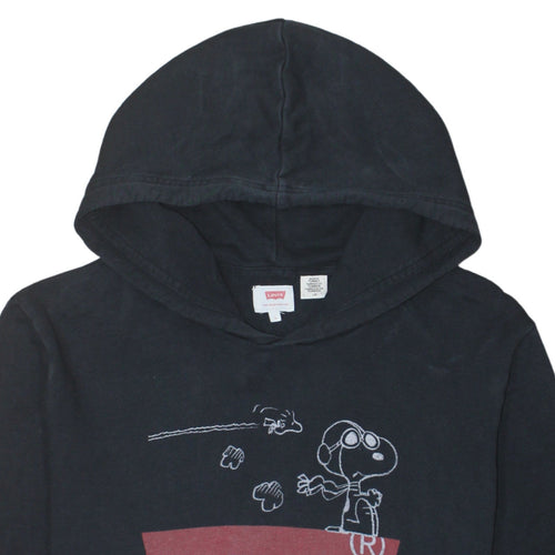 Levi's Men's Black Large Pullover Hoodie Snoopy Graphic Print