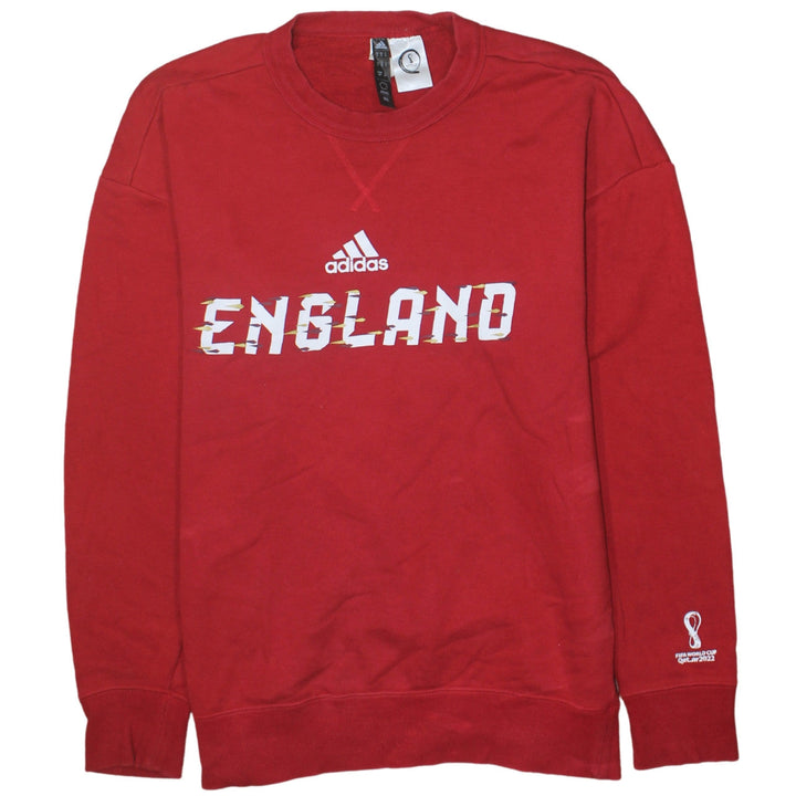 Adidas Men’s Red England Crew Neck Sweatshirt Small Pullover