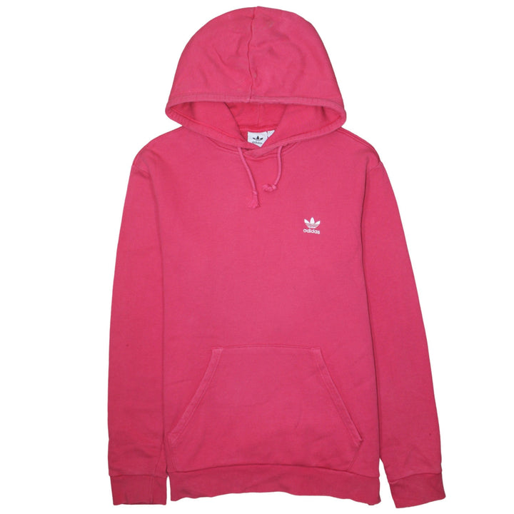 Adidas Womens Pink Pullover Hoodie L Cotton Casual Sweatshirt