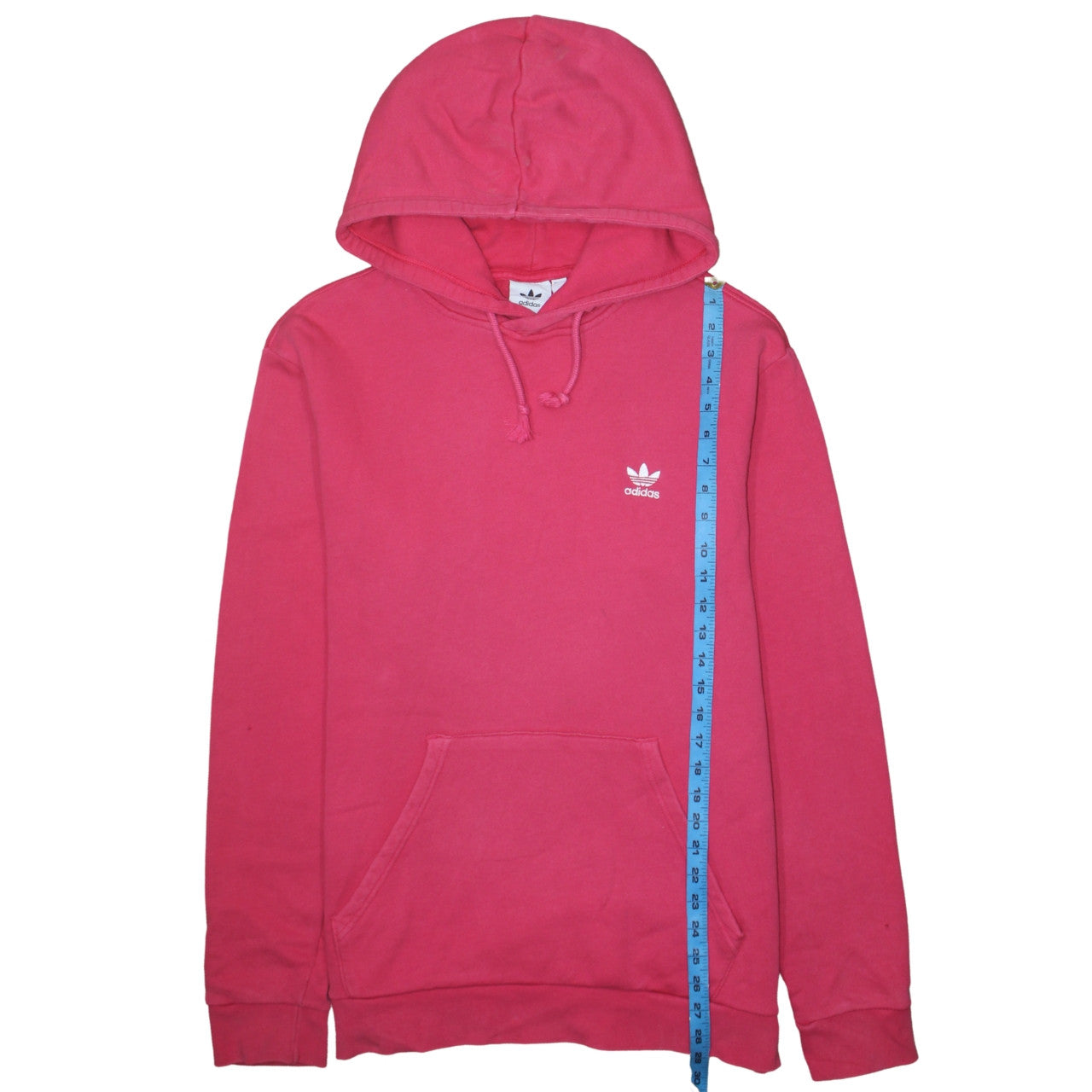 Adidas Womens Pink Pullover Hoodie L Cotton Casual Sweatshirt