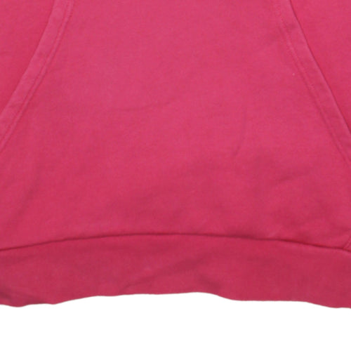 Adidas Womens Pink Pullover Hoodie L Cotton Casual Sweatshirt