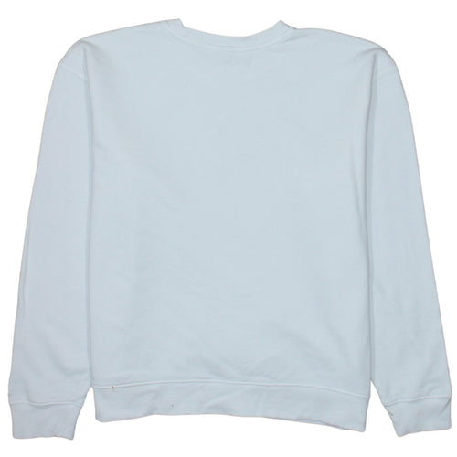 Adidas Women White Logo Crew Neck Pullover Sweatshirt Size L
