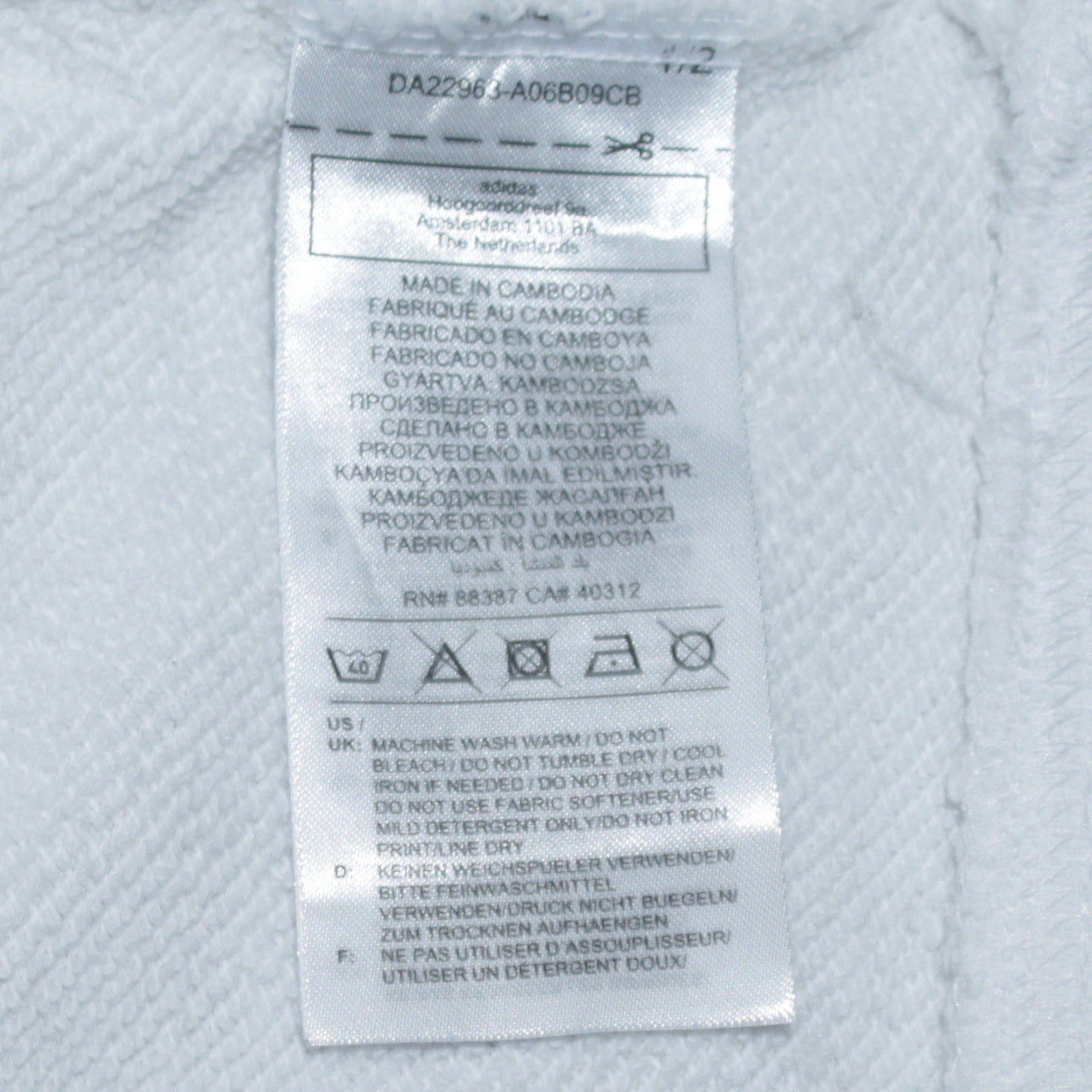 Adidas Women White Logo Crew Neck Pullover Sweatshirt Size L