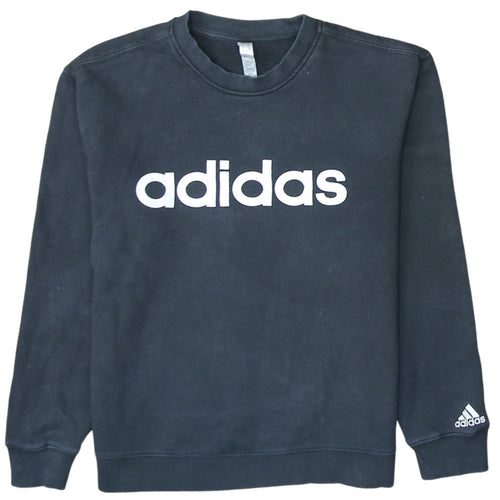 Adidas Womens Black Size 14 Pullover Crew Neck Sweatshirt