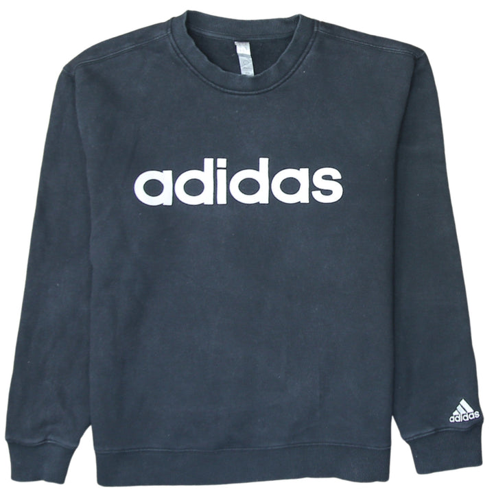 Adidas Womens Black Size 14 Pullover Crew Neck Sweatshirt