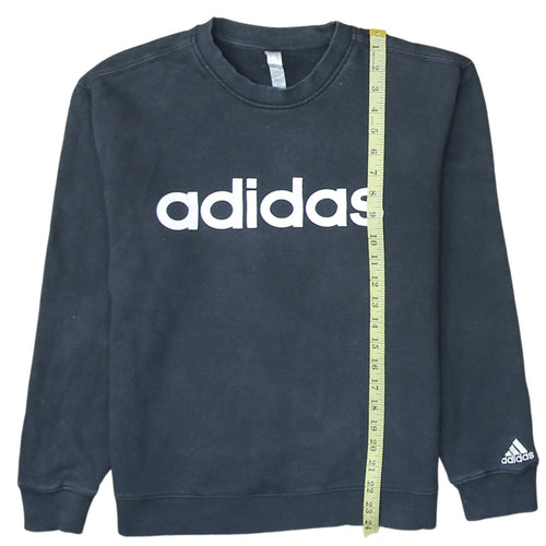Adidas Womens Black Size 14 Pullover Crew Neck Sweatshirt