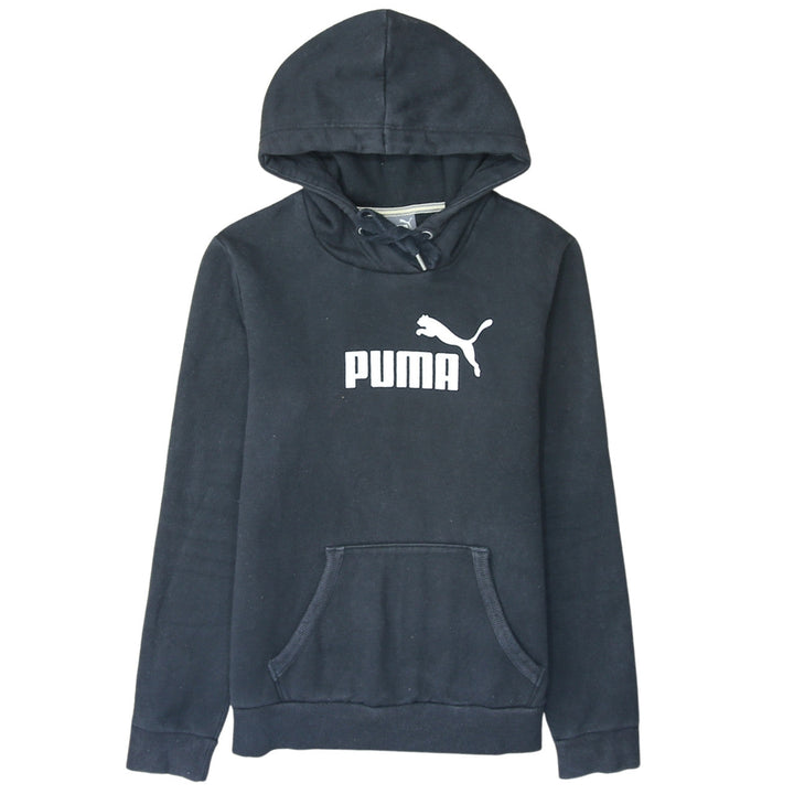 Puma Womens Black Pullover Hoodie Size 12 Hooded Sweatshirt
