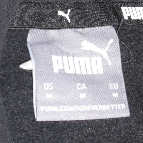 Puma Men Black Pullover Graphic Hoodie Medium