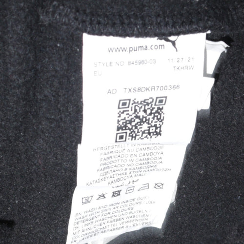 Puma Men Black Pullover Graphic Hoodie Medium