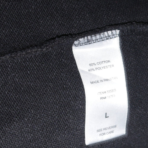Champion Men's Black L Pullover Sweatshirt Crew Neck Embroidered Logo