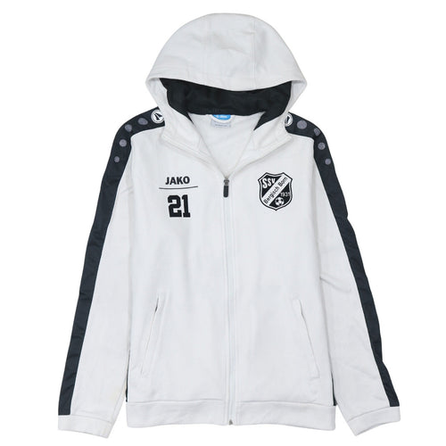 Jako Men's White SSV Bergisch Born Full Zip Hoodie Size S
