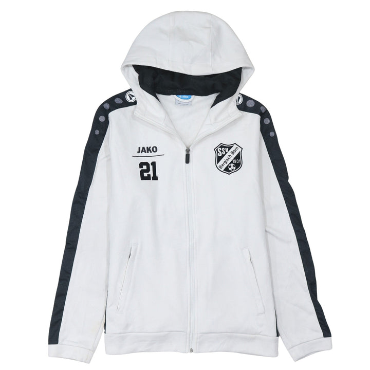 Jako Men's White SSV Bergisch Born Full Zip Hoodie Size S