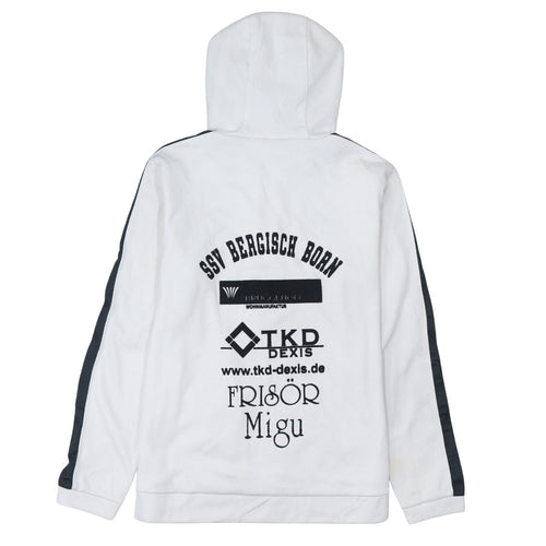 Jako Men's White SSV Bergisch Born Full Zip Hoodie Size S