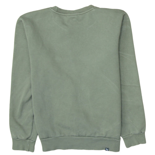 Puma Men's Green Crew Neck Logo Sweatshirt Size S