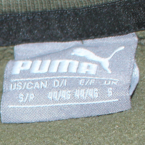 Puma Men's Green Crew Neck Logo Sweatshirt Size S