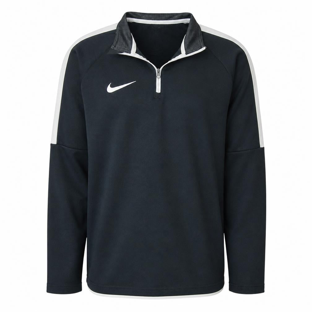 Front view of Nike Men's Black Small Dri-FIT 1/4 Zip Pullover Sweatshirt