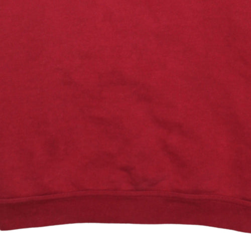 Champion Men's Red 1/4 Zip Collared Fleece Sweatshirt Size S