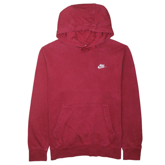 Nike Men's Red Pullover Hoodie Size M Fleece Sweatshirt