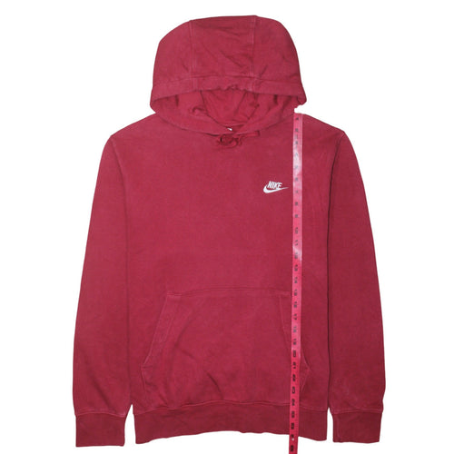 Nike Men's Red Pullover Hoodie Size M Fleece Sweatshirt