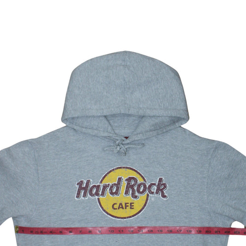 Hard Rock Cafe Glasgow Men’s Grey Pullover Hoodie Size L