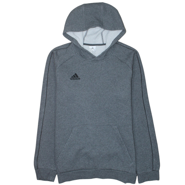Adidas Men's Grey Pullover Hoodie L Regular Fit Fleece Sweatshirt