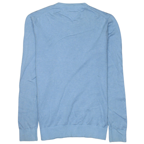 Tommy Hilfiger Men's Blue Cotton Silk Pullover Jumper M