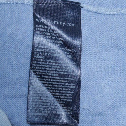 Tommy Hilfiger Men's Blue Cotton Silk Pullover Jumper M