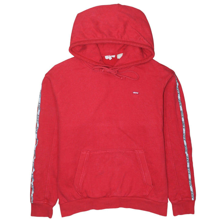 Levi's Men's Red XS Pullover Hoodie with Logo Tape Detail