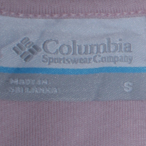 Columbia Womens Pink Pullover Hoodie Small Casual Logo Sweatshirt