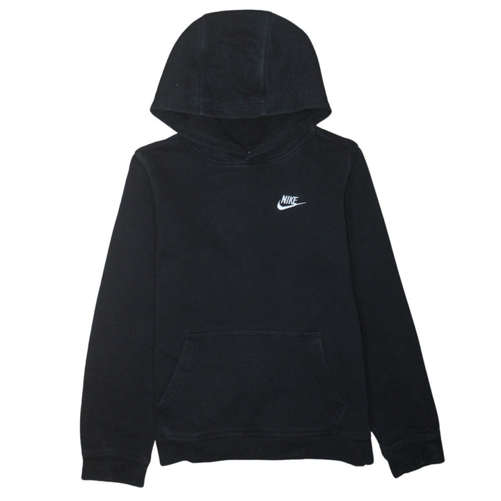 Nike Teens Black Pullover Hoodie XL Classic Fleece Logo Sweatshirt