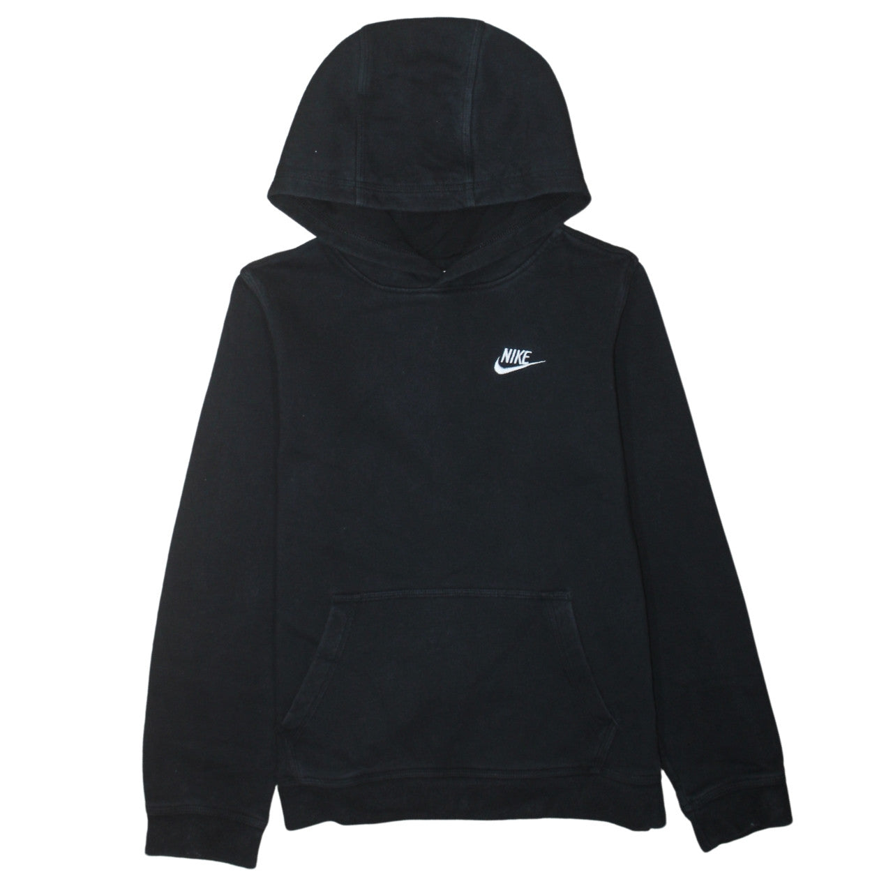 Nike Teens Black Pullover Hoodie XL Classic Fleece Logo Sweatshirt
