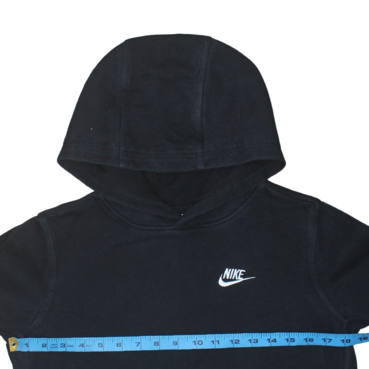 Nike Teens Black Pullover Hoodie XL Classic Fleece Logo Sweatshirt