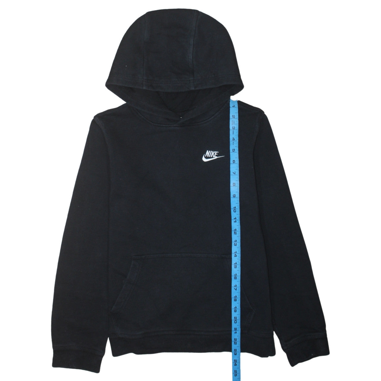 Nike Teens Black Pullover Hoodie XL Classic Fleece Logo Sweatshirt