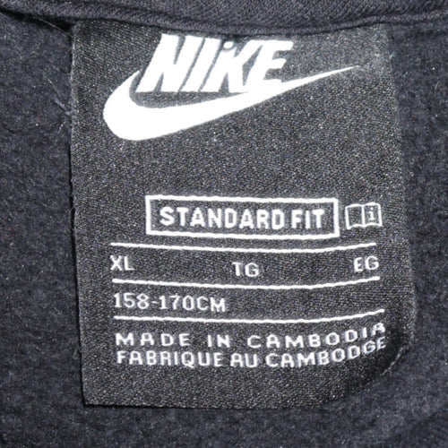 Nike Teens Black Pullover Hoodie XL Classic Fleece Logo Sweatshirt