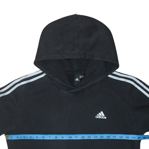 Adidas Men's Black Pullover Hoodie M Regular Fit Sports Fleece
