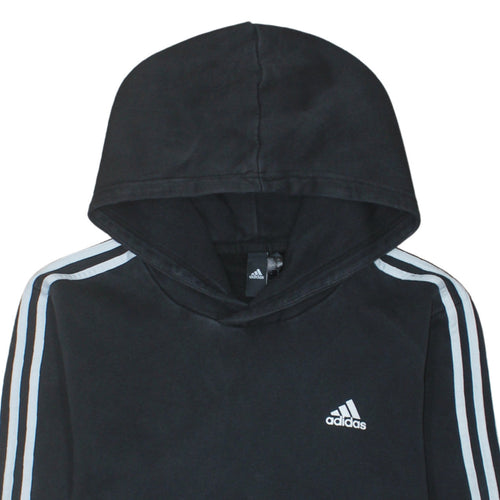 Adidas Men's Black Pullover Hoodie M Regular Fit Sports Fleece