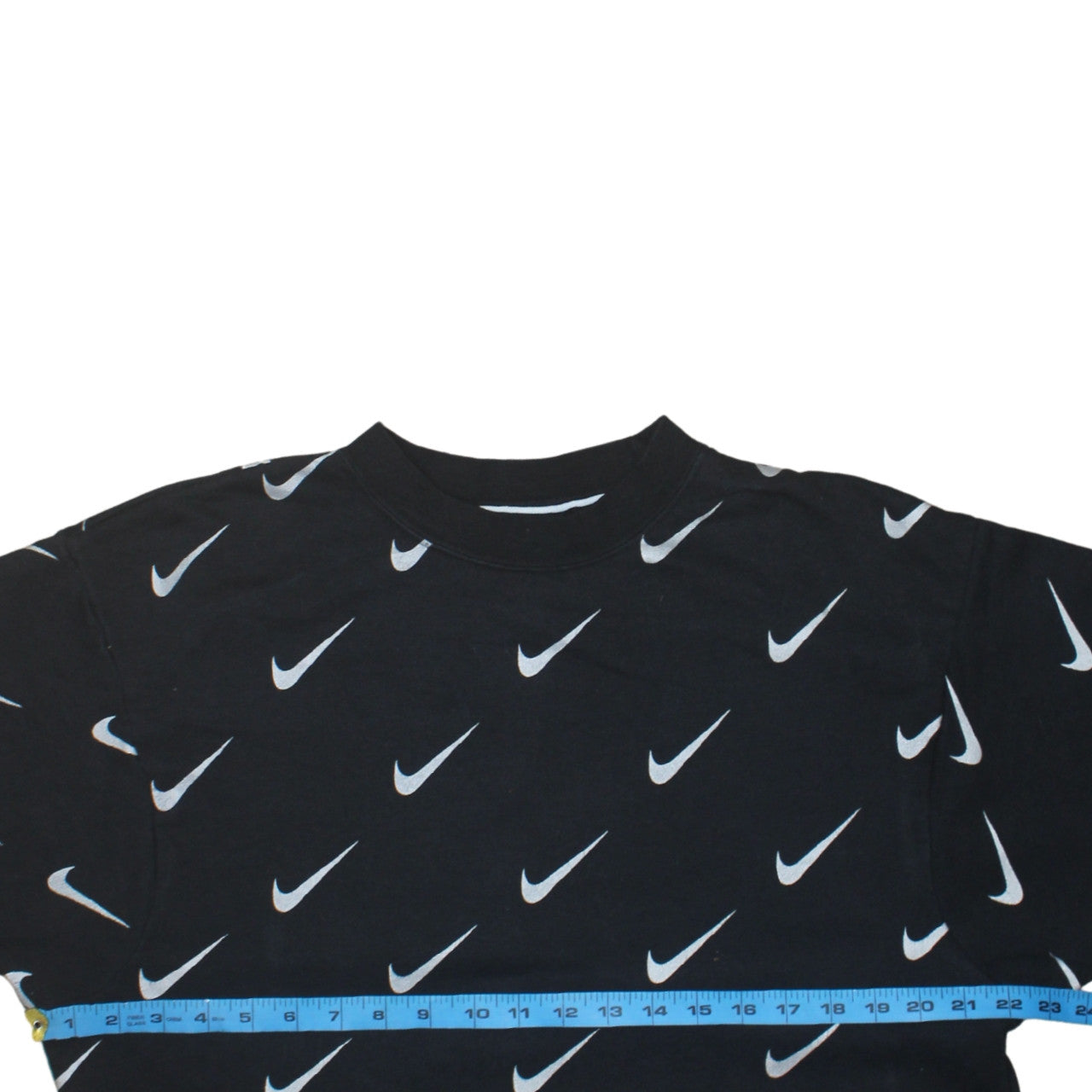 Nike Womens Black XS Pullover Sweatshirt with Allover Logo Print