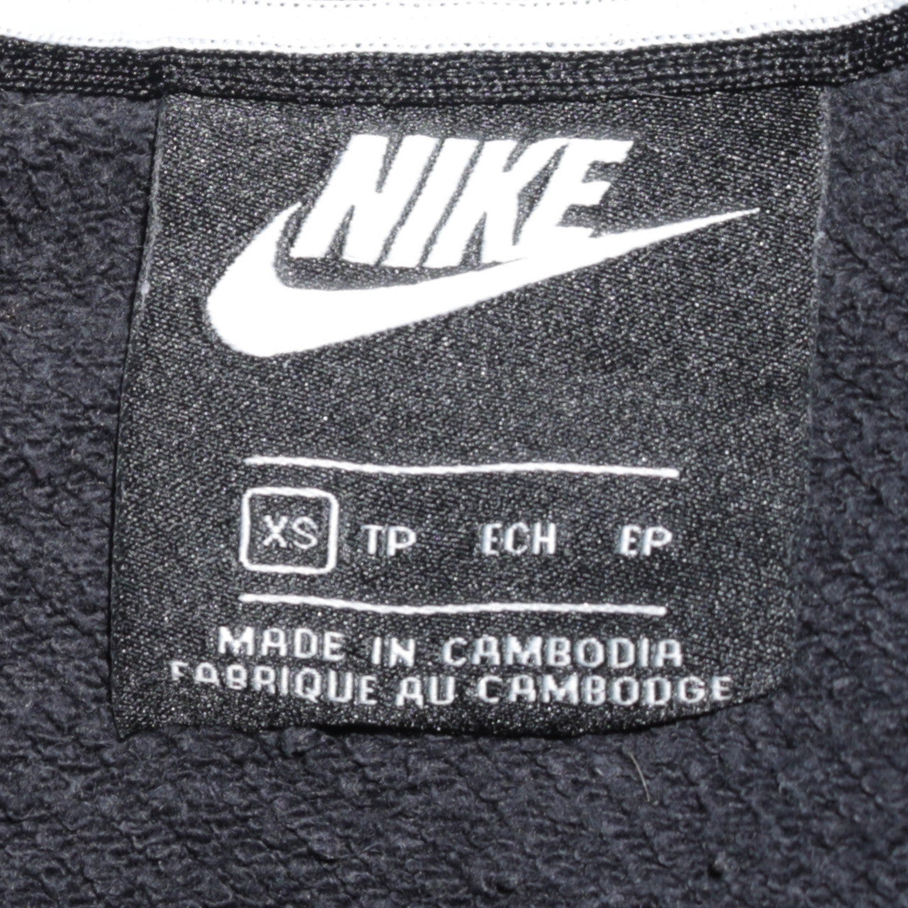 Nike Womens Black XS Pullover Sweatshirt with Allover Logo Print
