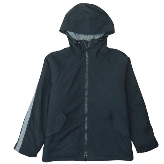GAP Men's Black Hooded Nylon Full Zip Lined Winter Jacket Size S