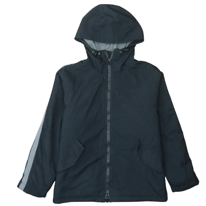 GAP Men's Black Hooded Nylon Full Zip Lined Winter Jacket Size S