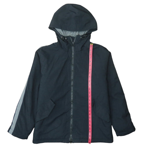 GAP Men's Black Hooded Nylon Full Zip Lined Winter Jacket Size S
