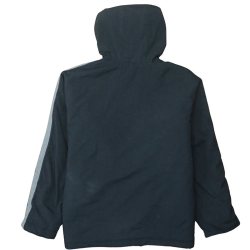 GAP Men's Black Hooded Nylon Full Zip Lined Winter Jacket Size S