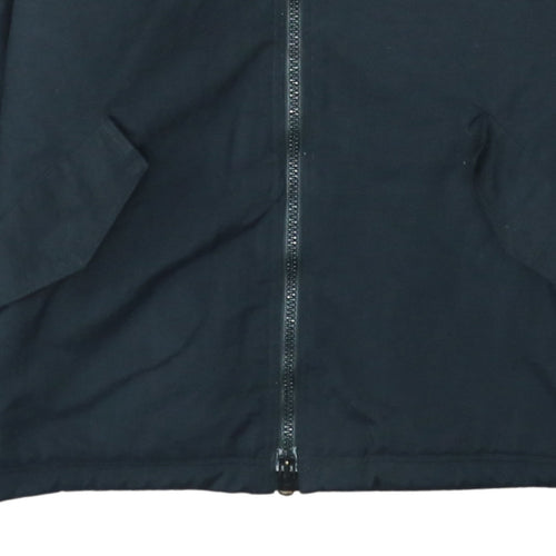 GAP Men's Black Hooded Nylon Full Zip Lined Winter Jacket Size S
