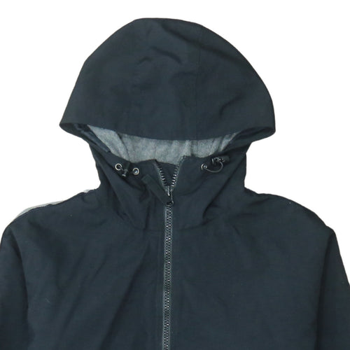GAP Men's Black Hooded Nylon Full Zip Lined Winter Jacket Size S